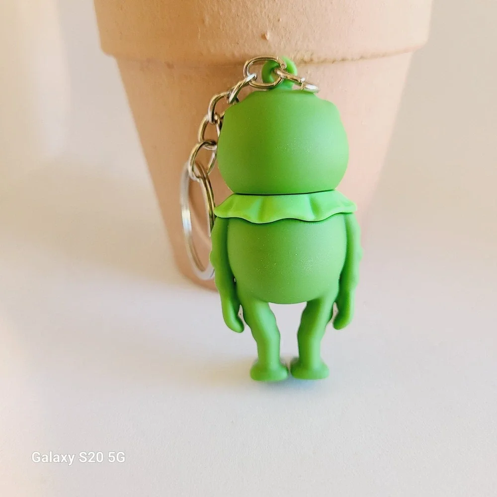 Cute Green Frog Keychain Charms for Kids Backpacks‎ Bags Keys